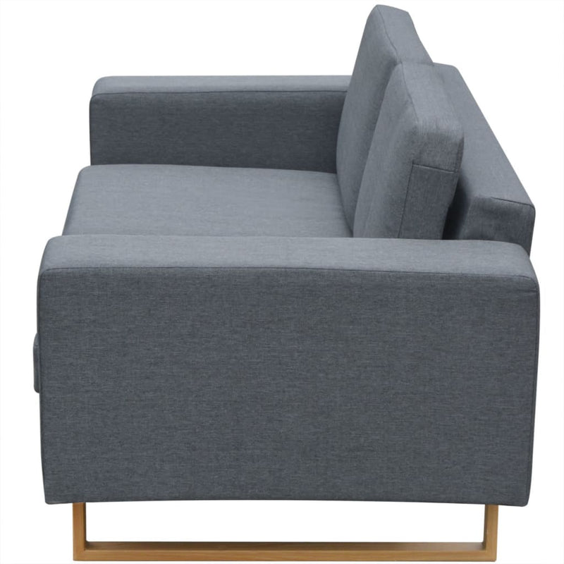 vidaXL 2-Seater and 3-Seater Sofa Set Dark Grey