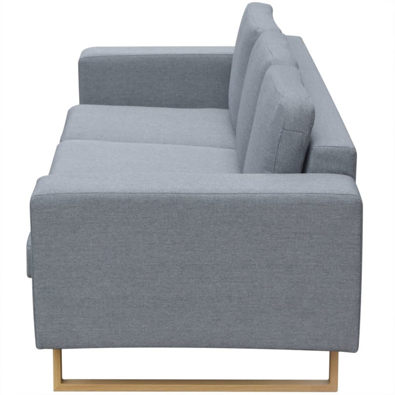 vidaXL 2-Seater and 3-Seater Sofa Set Dark Grey