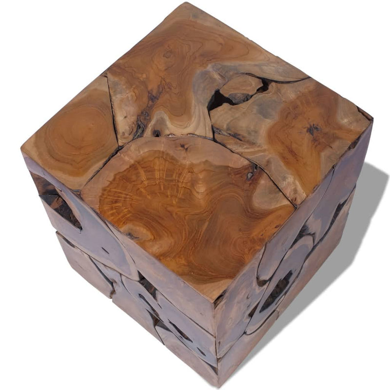 vidaXL Stool Solid Teak Wood