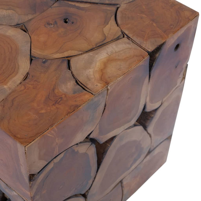 vidaXL Stool Solid Teak Wood