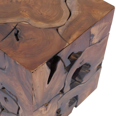 vidaXL Stool Solid Teak Wood