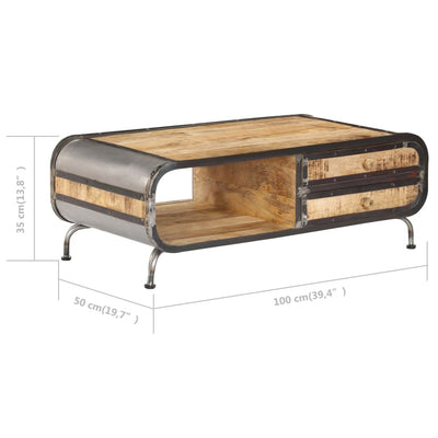 vidaXL Coffee Table 100x50x35 cm Solid Mango Wood