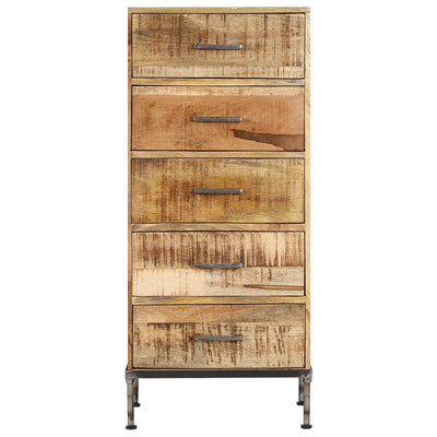 vidaXL Chest of Drawers 45x35x106 cm Solid Mango Wood