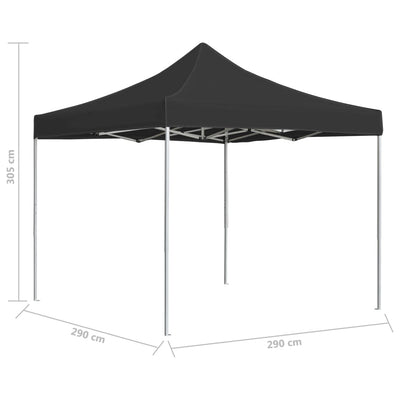 vidaXL Professional Folding Party Tent Aluminium 3x3 m Anthracite
