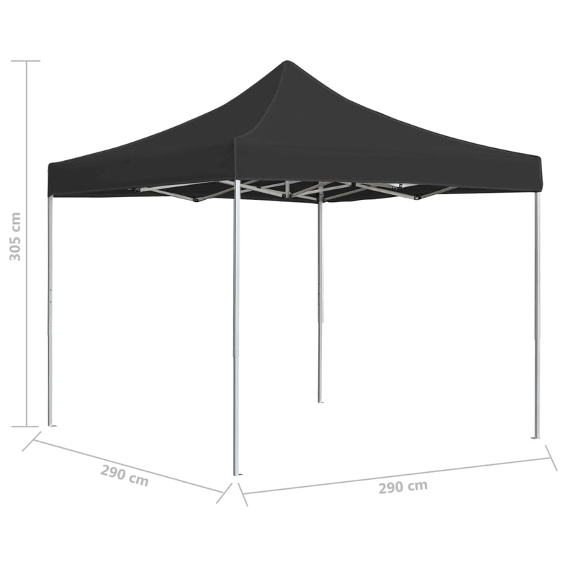 vidaXL Professional Folding Party Tent Aluminium 3x3 m Anthracite