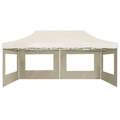 vidaXL Professional Folding Party Tent with Walls Aluminium 6x3 m Cream