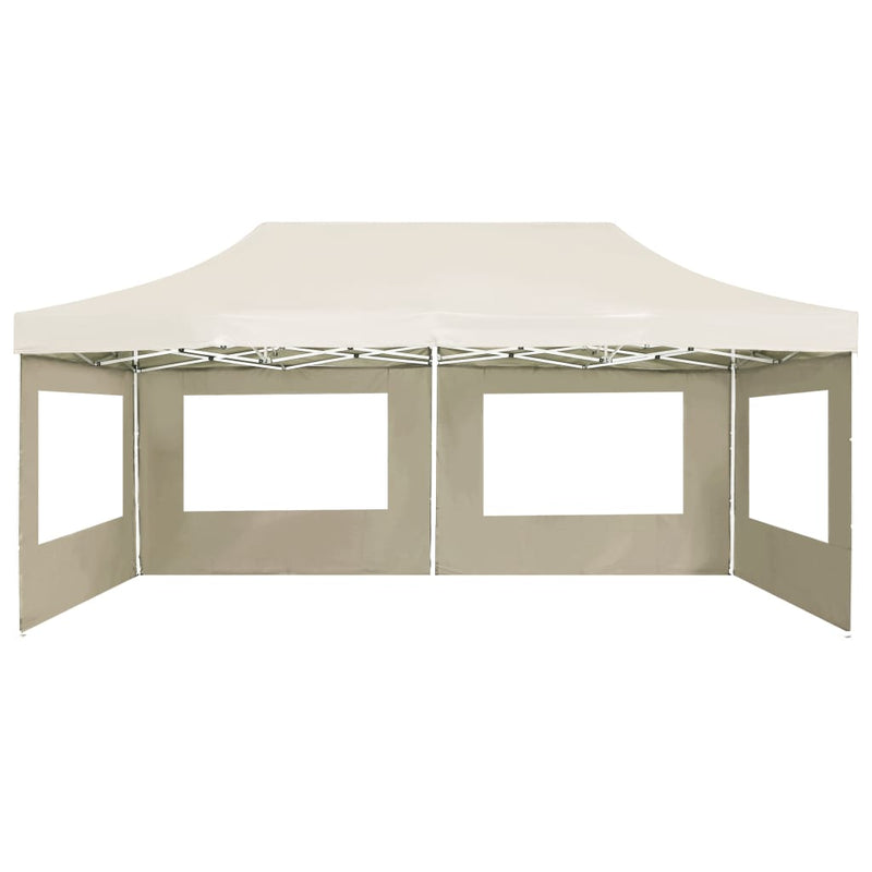 vidaXL Professional Folding Party Tent with Walls Aluminium 6x3 m Cream