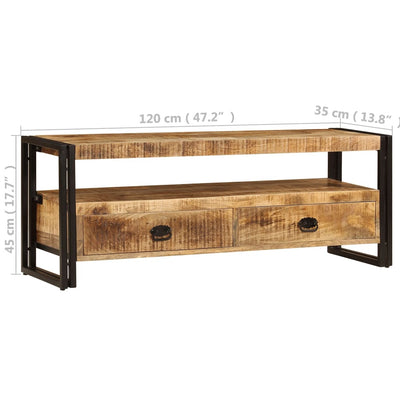 vidaXL TV Cabinet 120x35x45 cm Solid Mango Wood
