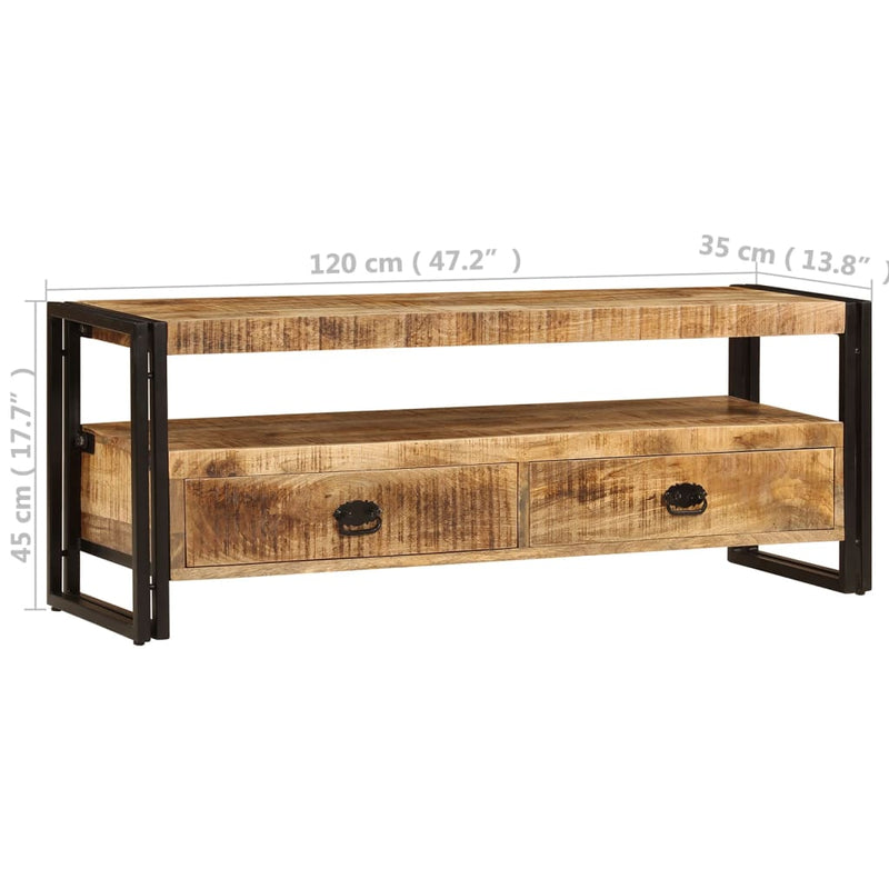vidaXL TV Cabinet 120x35x45 cm Solid Mango Wood