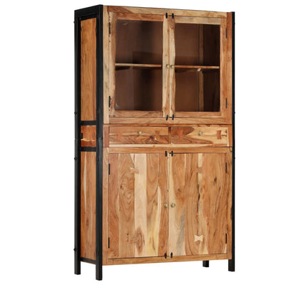 vidaXL Highboard 100x40x175 cm Solid Acacia Wood