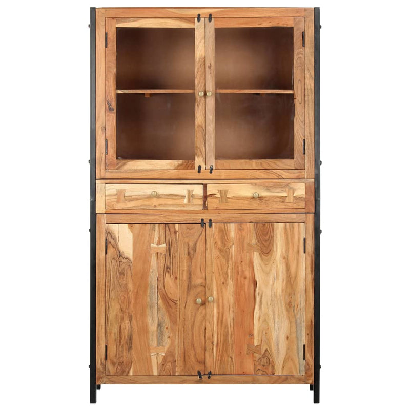 vidaXL Highboard 100x40x175 cm Solid Acacia Wood