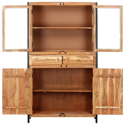 vidaXL Highboard 100x40x175 cm Solid Acacia Wood