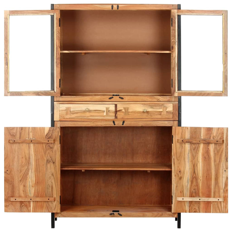 vidaXL Highboard 100x40x175 cm Solid Acacia Wood