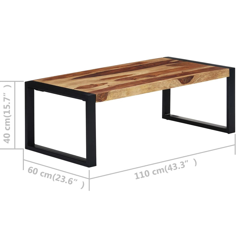 vidaXL Coffee Table 110x60x40 cm Solid Sheesham Wood