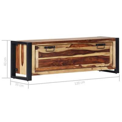 vidaXL Shoe Cabinet 120x35x40 cm Solid Sheesham Wood