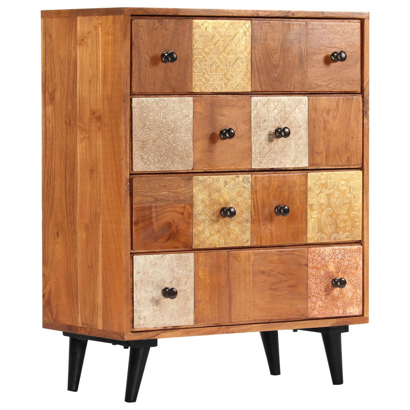 vidaXL Chest of Drawers 60x30x75 cm Solid Acacia Wood
