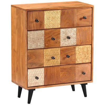 vidaXL Chest of Drawers 60x30x75 cm Solid Acacia Wood