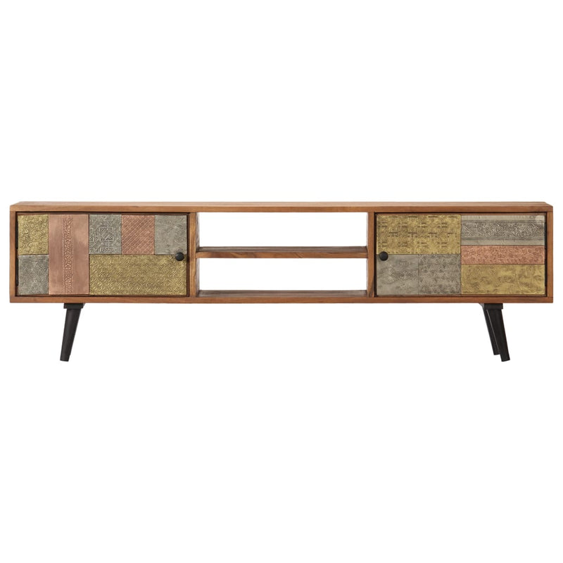 vidaXL TV Cabinet 140x30x40 cm Solid Acacia Wood