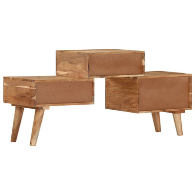 vidaXL TV Cabinet 108x30x49 cm Solid Acacia Wood
