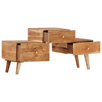 vidaXL TV Cabinet 108x30x49 cm Solid Acacia Wood