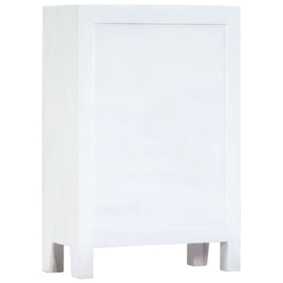 vidaXL Carved Sideboard White 60x30x89 cm Solid Mango Wood