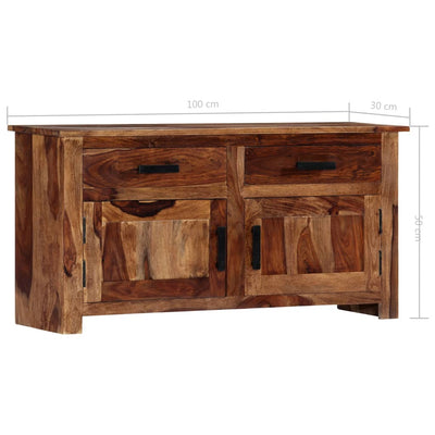 vidaXL Sideboard 100x30x50 cm Solid Sheesham Wood