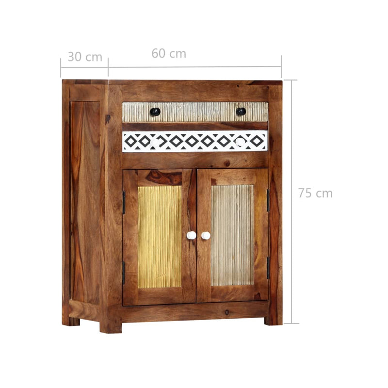 vidaXL Side Cabinet 60x30x75 cm Solid Sheesham Wood