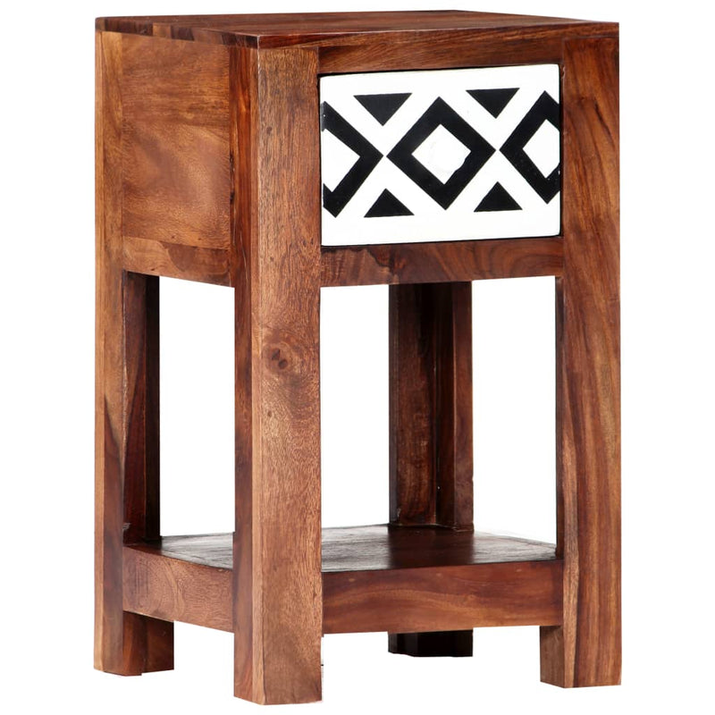 vidaXL Bedside Cabinet 30x30x50 cm Solid Sheesham Wood
