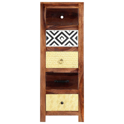 vidaXL Side Cabinet 40x30x110 cm Solid Sheesham Wood