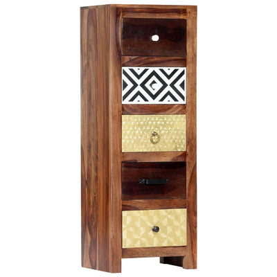 vidaXL Side Cabinet 40x30x110 cm Solid Sheesham Wood