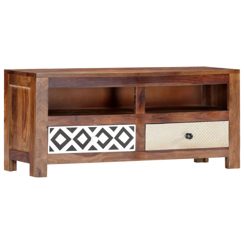 vidaXL TV Cabinet 90x30x40 cm Solid Sheesham Wood