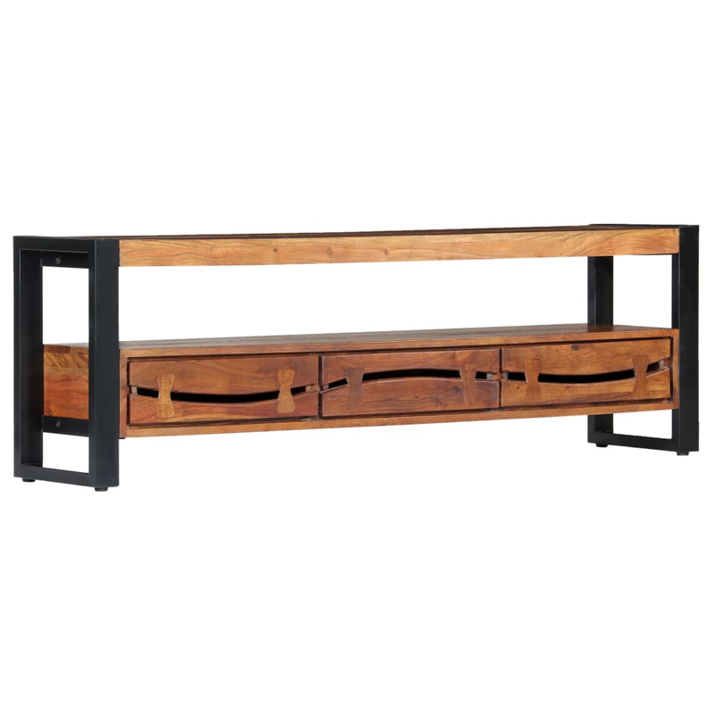 vidaXL TV Cabinet 140x30x45 cm Solid Acacia Wood