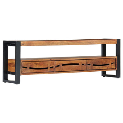 vidaXL TV Cabinet 140x30x45 cm Solid Acacia Wood