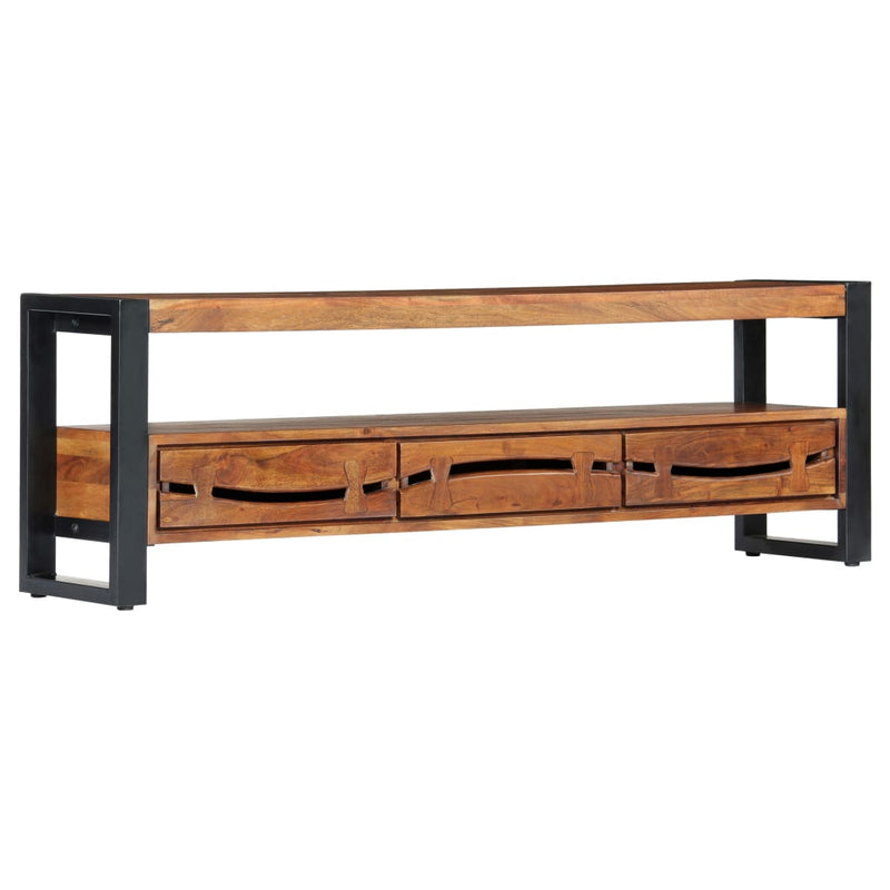 vidaXL TV Cabinet 140x30x45 cm Solid Acacia Wood