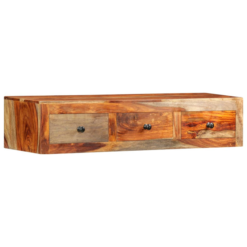 vidaXL Wall Console Table 100x25x20 cm Solid Sheesham Wood