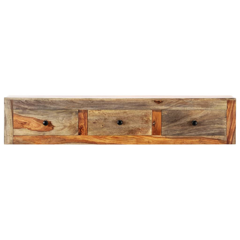 vidaXL Wall Console Table 100x25x20 cm Solid Sheesham Wood