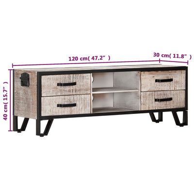 vidaXL TV Cabinet 120x30x40 cm Solid Acacia Wood
