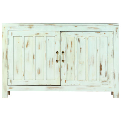 vidaXL Sideboard Light Blue 110x35x70 cm Solid Mango Wood