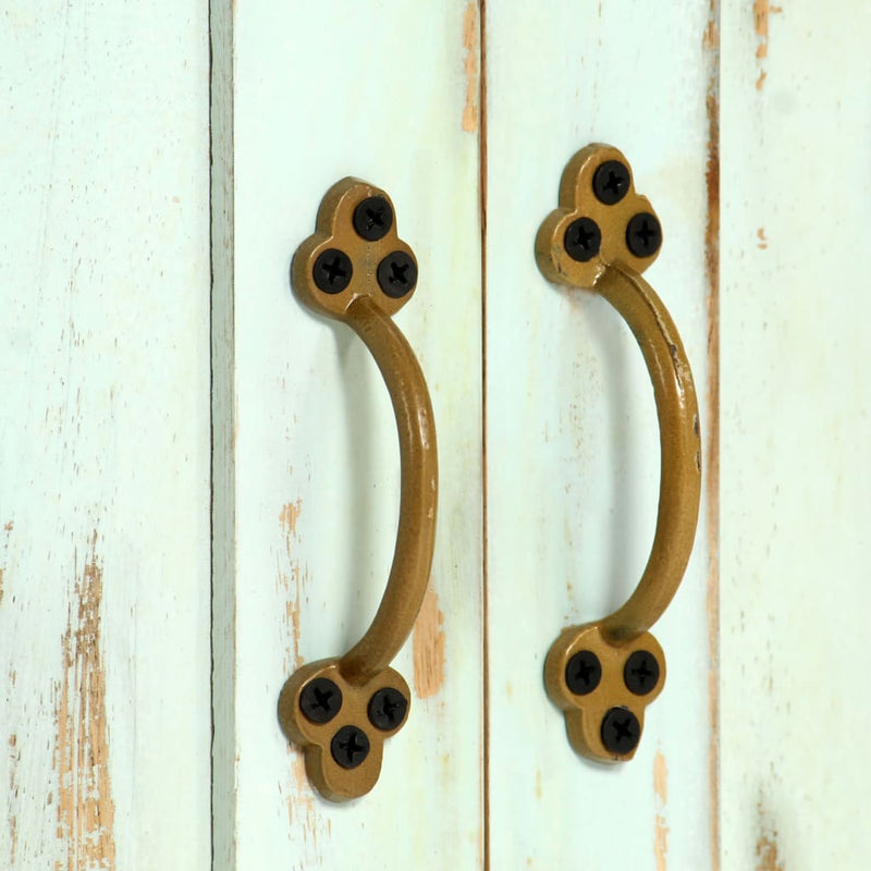 vidaXL Sideboard Light Blue 110x35x70 cm Solid Mango Wood