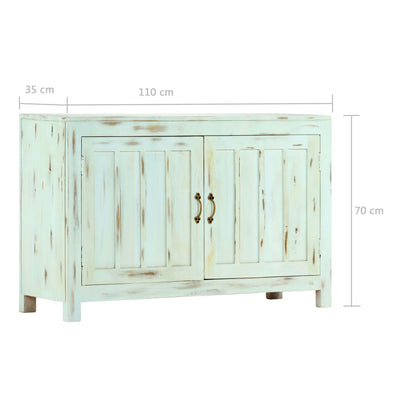 vidaXL Sideboard Light Blue 110x35x70 cm Solid Mango Wood
