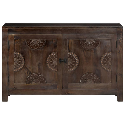 vidaXL Sideboard with Carved Design 110x35x70 cm Solid Mango Wood