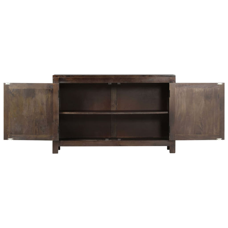 vidaXL Sideboard with Carved Design 110x35x70 cm Solid Mango Wood