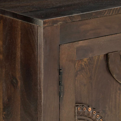 vidaXL Sideboard with Carved Design 110x35x70 cm Solid Mango Wood