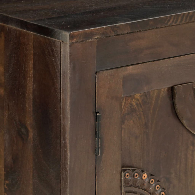 vidaXL Sideboard with Carved Design 110x35x70 cm Solid Mango Wood