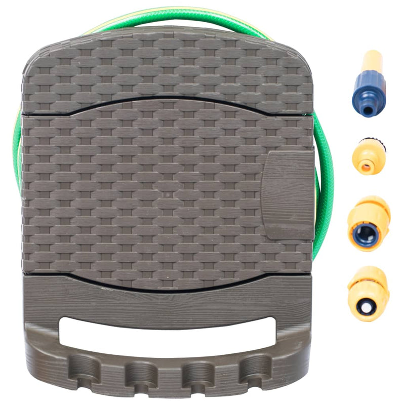 vidaXL Wall Mounted Hose Reel with Hose Plastic Anthracite