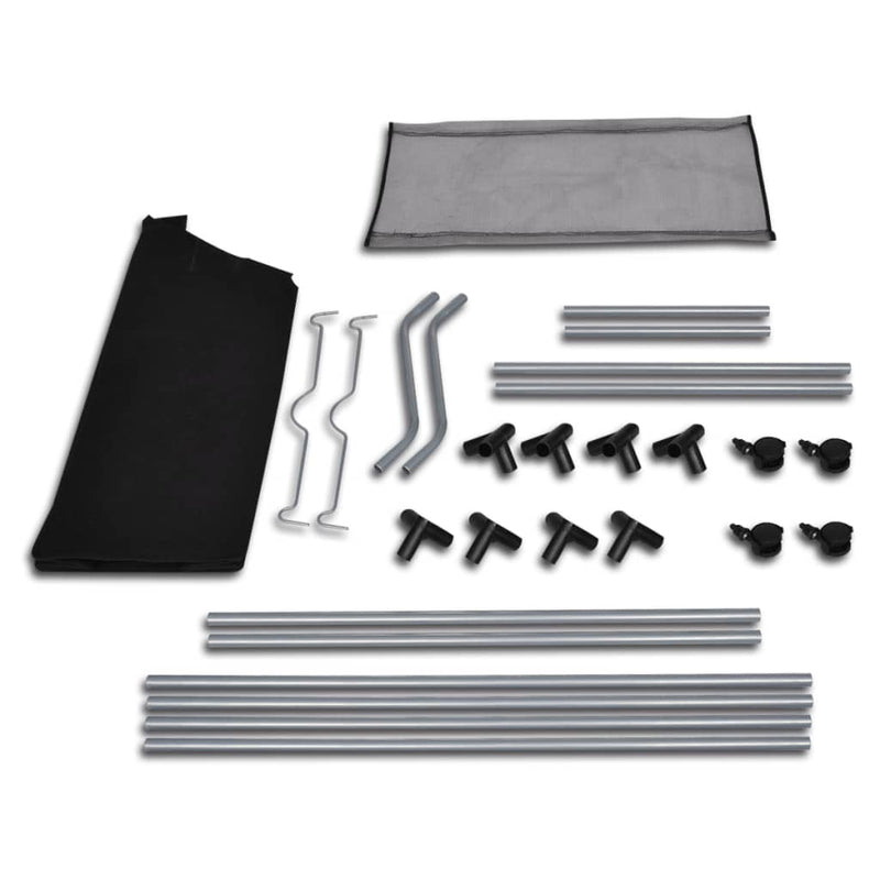 vidaXL Laundry Sorters with Bags 2 pcs Black and Grey