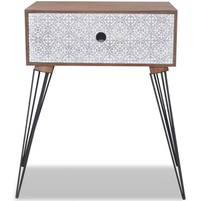 vidaXL Nightstands with Drawer 2 pcs Brown