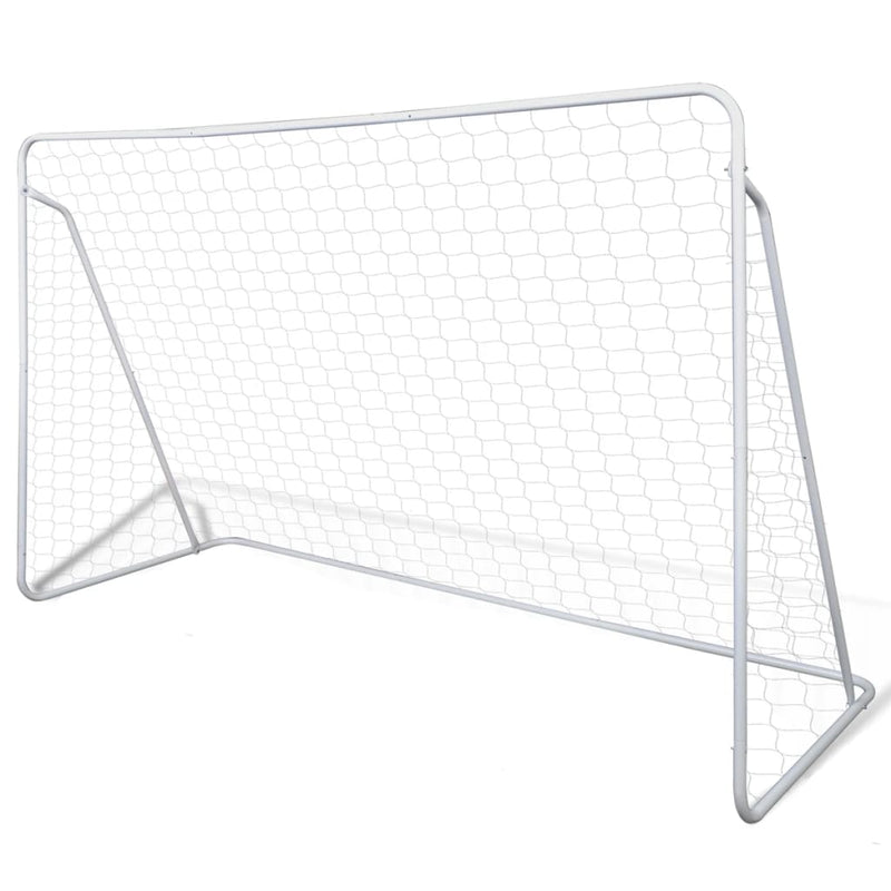 vidaXL Football Goal Nets Steel 2 pcs 240x90x150 cm