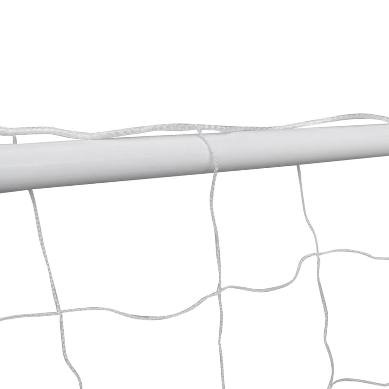 vidaXL Football Goals 2 pcs with Nets 182x61x122 cm Steel White