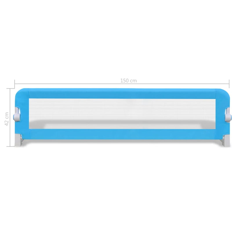 vidaXL Toddler Safety Bed Rail 2 pcs Blue 102x42 cm